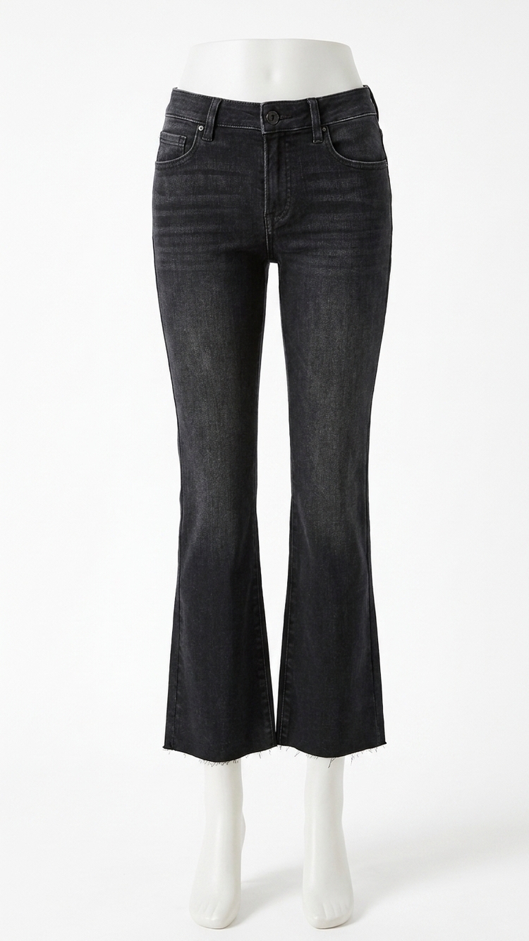 NEW RISEN tennessee mid rise straight jeans in black